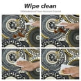 thumbnail image 4 of PIKWEEK  Round Tablecloth Fitted Waterproof Table Cover Watercolor Abstract Geometric Art,Elastic Edged Washable Table Cloths for Kitchen Dinning Picnic Party Decor Circle Polka Dot Stripe on White, 4 of 7