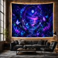 thumbnail image 6 of Bioluminescent Forest At With Night, Mystical Fantasy for Space Lovers, Galaxy Room Decor Room Accent, Mother's Day Gift, Tapestry Wall Hanging for Bedroom and Dorm, 6 of 7