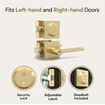 thumbnail image 3 of Mega Handles | Prime Door Lever and Deadbolt Combo | Satin Brass, 3 of 4