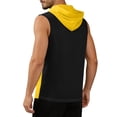 thumbnail image 2 of Yaoyar Mens Color-Block Tank Top Sleeveless Hoodie Cotton T-Shirt Summer Casual Shirt Muscle Tee, 2 of 8