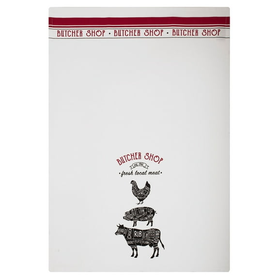 MU Kitchen Designer Print Kitchen Towel, Butcher Shop