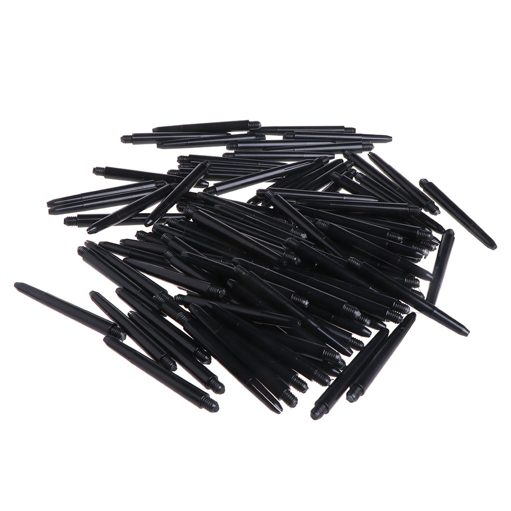 Black Nylon Dart Shafts Darts Stems 48mm 2BA Screw Thread 50 Pcs Useful Supplies 