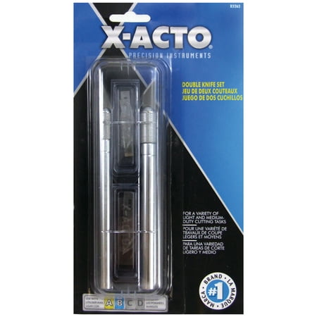 X-Acto Double Knife Set, #1 Precision and #2 Medium-Weight Knives