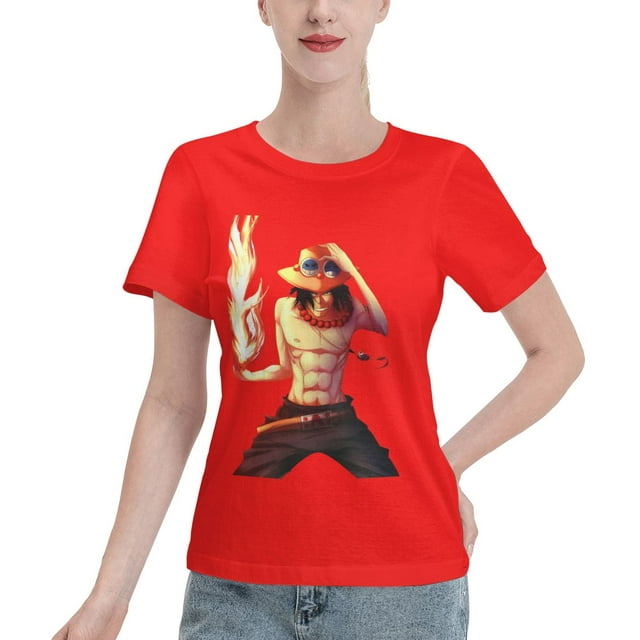 T-Shirt Basique à Manches Courtes pour Femme une Pièce Ace