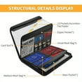 thumbnail image 3 of File Storage File Storage Fireproof Accordion File Organizer, Portable Expanding File Folder with Waterproof Zipper&Labels, Black Document Organizer with 13 Pockets, File Organizer, 3 of 6