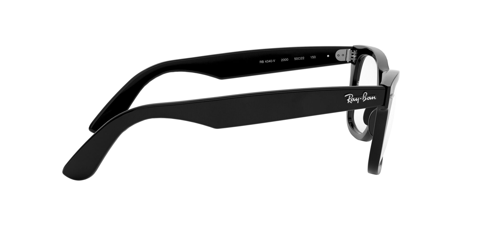 Ray-Ban Unisex Size 50 Square Wayfarer Ease Eyeglasses, Black/Demo Lens