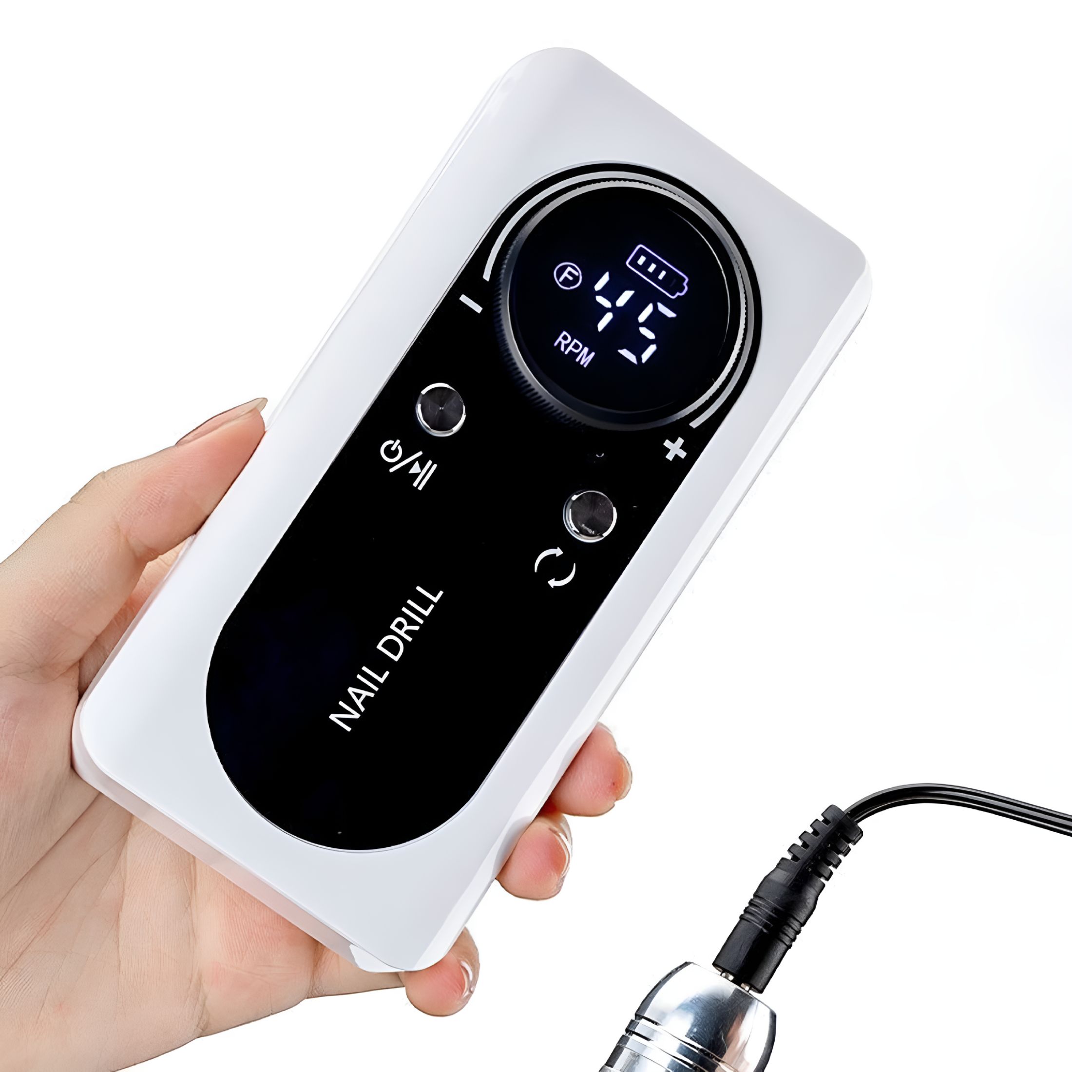 EXLEAF 2026 New Acrylic Nail Stuff Portable Nail Drill 45000 Rechargeable Electric Nail File Machine E File for Acrylic Nails Gel Removing Cordless Efile with Bits Kit for Manicure Salon