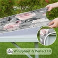 thumbnail image 6 of Pioneer Flower Floral Print Pattern Square Fitted Tablecloth with Elastic Edge,Square Table Cover,Washable Elastic Table Cover for Home Kitchen Party Decor 34"x34", 6 of 6