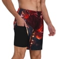 thumbnail image 2 of Daiia Artistic Dewdrop Rose Mens Swim Trunks Swim Shorts Quick Dry Swim Shorts with Mesh Lining Pockets-3X-Large, 2 of 9