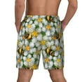 thumbnail image 3 of Kdxio Bees And Flower Print Men'S Swim Trunks With Compression Liner 7 Inch Inseam Quick Dry Swim Shorts, 3 of 7