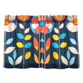 thumbnail image 7 of Yayeee Kitchen Curtains Light Filtering 27"x24" Rod Pocket Short Cafe Window Panel, Simple Floral, 7 of 7