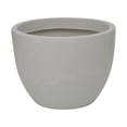 thumbnail image 3 of Ecobo 17.7 inches Eco-Friendly Round Pot Planter Vicenza Indoor/Outdoor use, Durable, Versatile & Lightweight, Designed by Brazilian Artisans, Contemporary All-Weather Design –White, 3 of 4