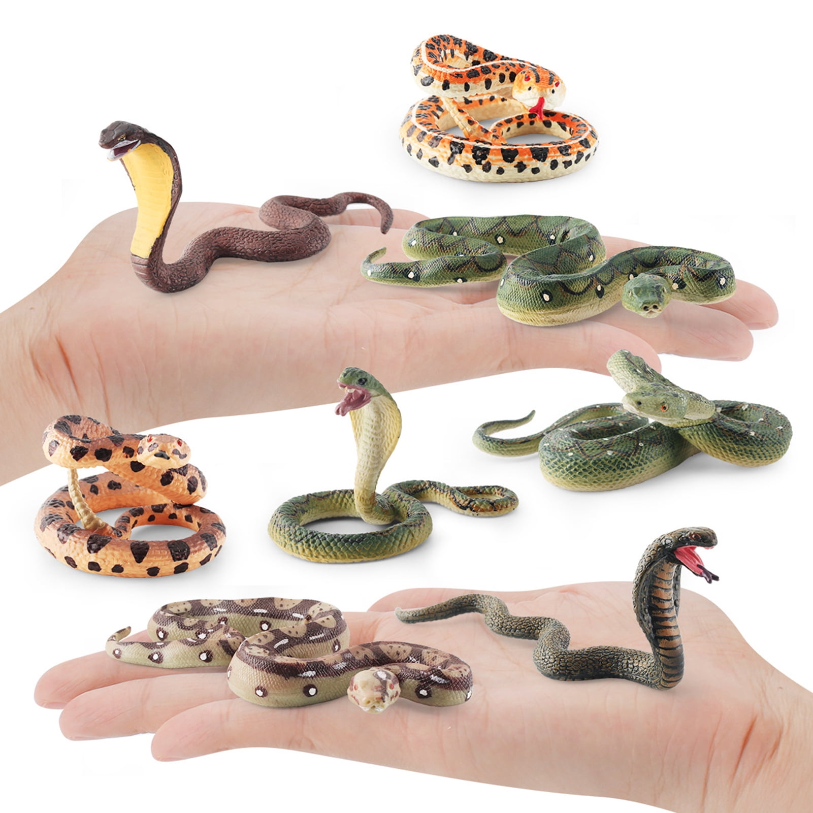 Mini Plastic Snakes Toys, Python Figurines Models