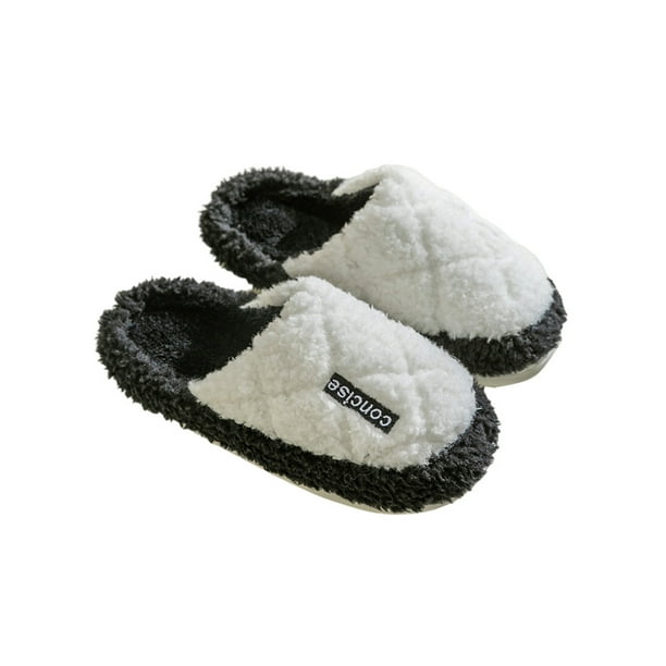 Ferndule Women's Fuzzy Slippers Closed Toe Cozy House Memory Foam