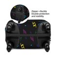 thumbnail image 2 of Sikiie Color Musical Notes for Elastic Luggage Case, Zippered Buckle Suitcase Cover, Suitable for Travel, Business Trip, Unisex-Small, 2 of 7