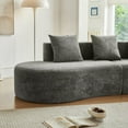 thumbnail image 4 of Modern Curved Sectional Sofa with Velvet Fabric (5-Seater, 109"*40.55"*26.77") for Living Room, Comfortable and Stylish, 4 of 9