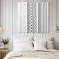 thumbnail image 4 of Black White Striped Wall Art Painting on Canvas, Modern Farmhouse Geometric Canvas Art Home Prints Wall Art Framed Modern Artwork for Living Room Bedroom Wall Decor 12x12in, 4 of 8