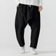thumbnail image 1 of Pantalones largos para hombre, casuales, de moda, para vacaciones, con bolsillos y cintura elástica, lisos y empalmados., 1 of 6
