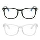 thumbnail image 1 of EeaseMX 2 monturas de gafas vintage creativas con protección contra la luz azul, monturas de gafas modernas (transparentes, negras), 1 of 8