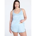 thumbnail image 2 of Joyspun Women’s Stretch Satin Cami and Shorts Pajama Set, 2-Piece, Sizes XS-3X, 2 of 6