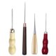 thumbnail image 1 of 4pcs Woodworking Awl Set - Stainless Steel, 4 Count, Medium Grit, Comfortable Punching & Drilling for Leather & Wood, 1 of 5
