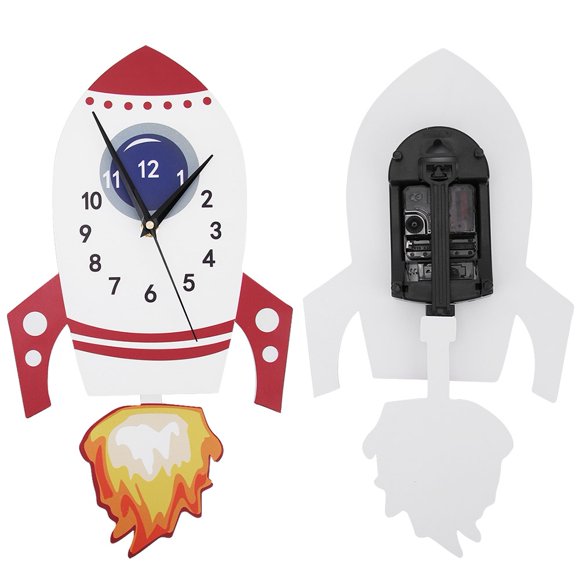 Roberee Horloge Pendule - Horloge Murale Muet de Bande Dessinée Enfants Cadeaux Unique Pendule Chambre d'enfants DIY Décor Horloge