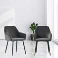 thumbnail image 3 of KEIVVAKN Modern Classic Velvet Dining Chairs, Gray (Set of 2), 3 of 10
