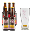 thumbnail image 1 of Five Pack Sangría y Tinto de Verano Flower 355 Ml Con Vaso FLOWER Bebida Preparada con Vino Tinto, 1 of 1