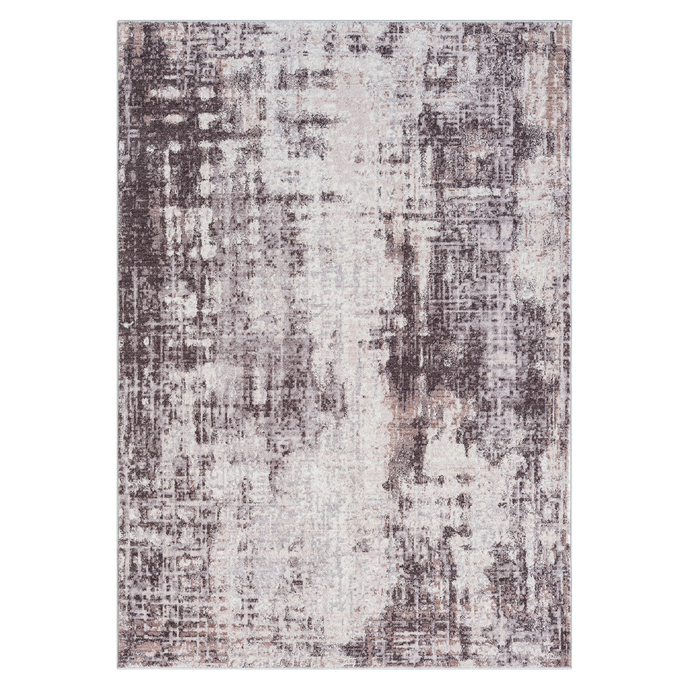 Better Homes & Gardens Grey Abstract Shag Indoor Area Rug, 5' x 7'
