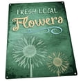 thumbnail image 1 of Outdoor Fresh Local Flowers Chalk-look 9"x12" Metal Sign, Wall Decor for Porch, Patio, or Deck, Guaranteed Not to Fade for 4 Years, 1 of 4