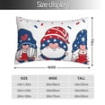 thumbnail image 2 of Pofeuu Gnome Independence Day Print Polyester Microfiber Plush Pillowcases, Super Soft and Cozy Pillow Case Covers with Envelop Closure（Pillow core not included）-20"x30", 2 of 6