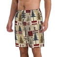 thumbnail image 2 of Kdxio Rustic Plaid Forest Lodge Pattern Mens Casual Shorts - Drawstring Summer Beach Sports Shorts for Men, 2 of 5