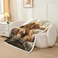 thumbnail image 2 of Erosebridal Highland Cow Sherpa Blanket 40x50, Western Cowboy Cowgirl Fuzzy Blanket Throw, Farmhouse Decorative, 2 of 7