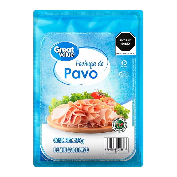 Pechuga Great Value de Pavo 250 g