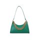 thumbnail image 1 of Bolsa bandolera con cadena de cuero PU para mujer, con cremallera de color sólido (verde) Ehuebsd Para Estrenar, 1 of 8