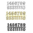 thumbnail image 2 of Eigraketly 6 uds 2CM reloj número placa árabe romano relojes números reloj Kit manos reemplazo oro plata sincronización diseño personalizado Accesorios para bloques patrón Plata, 2 of 6