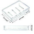 thumbnail image 2 of Youngever 4 Pack Soap Holders, Detachable Soap Dish, Soap Saver, Clear Bar Soap Holders for Shower, Sink Bathroom, 2 of 5