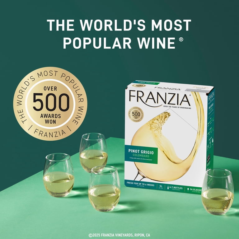 Franzia Pinot Grigio/Colombard, White Wine, 5L - Walmart.com