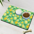 thumbnail image 2 of Vintage Lemon Yellow Pet Food Mat - Absorbent Non-Slip Dog Bowl Mat with Retro Fruit Design, Washable and Eco-Friendly, 2 of 3
