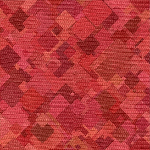Ahgly Company Machine Washable Indoor Square Transitional Red Area Rugs, 7' Square
