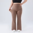 thumbnail image 2 of Levmjia Women's Plus Size Yoga Pants High Waisted Bootcut Leggings with Pockets Tummy Control Workout Pants for Women Gym Running Activewear Scrunch Butt Flare Pants, 2 of 6