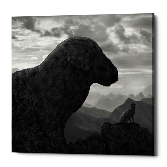 Epic Graffiti Epic Grafitti "Dog Rock" by Dariusz Klimczak, Giclee Canvas Wall Art 18" x 18"