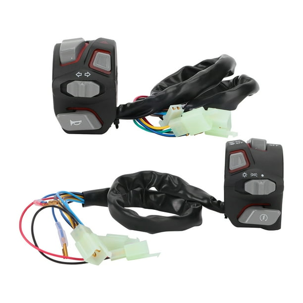 Botón de control del interruptor del manillar de la motocicleta de 22 mm, impermeable, universal para luz de señal de giro, luz roja