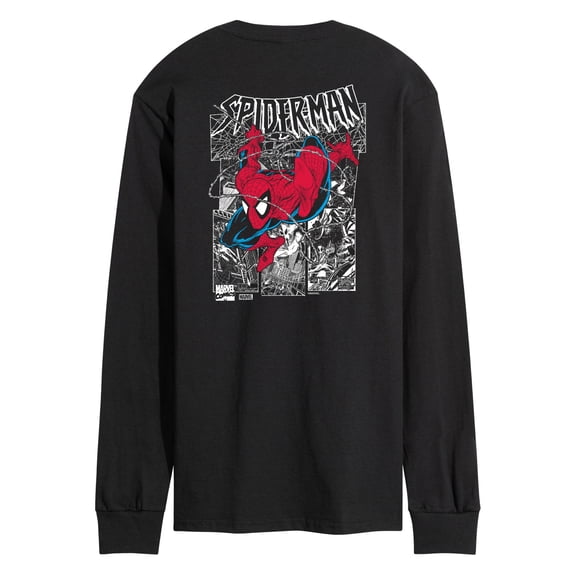 Marvel Spider-Man - Comic Panels - Men's Long Sleeve Graphic T-Shirt