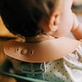 thumbnail image 4 of Baby Bibs, 3pcs Silicone Feeding Bibs For Babies And Toddlers, Waterproof Weaning Bib, Bpa Free Soft Adjustable Wide Food Crumb Catcher Pocket(cream/b, 4 of 5