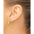 thumbnail image 4 of 14K Yellow Gold Light Twisted Hoop Earrings (26 X 27) Made In Indonesia tf591, 4 of 6