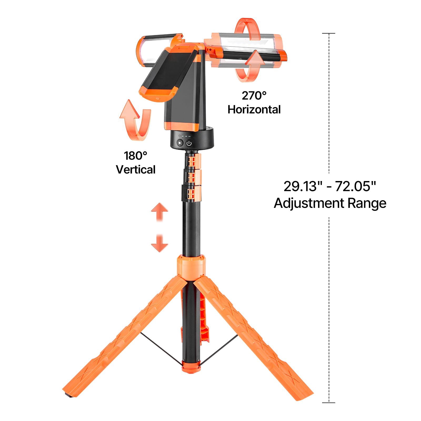 Tripod LED Work Light 2200lm 3000K-6500K 8Ah Battery IP65 Waterproof for Outdoor Construction Camping