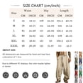 thumbnail image 2 of Domuza Men's Cotton Linen Pants Drawstring Casual Cropped Trousers Lightweight Loose Beach Yoga Pants with Pockets Navy S, 2 of 4