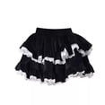 thumbnail image 4 of Wxolcjlv Women's Lace Ruffle Tiered Mini Skirt Elastic Waist Party Gothic Mini Skirts, 4 of 4