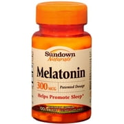 Sundown Melatonin 300 mcg Tablets 120 ea (Pack of 4)